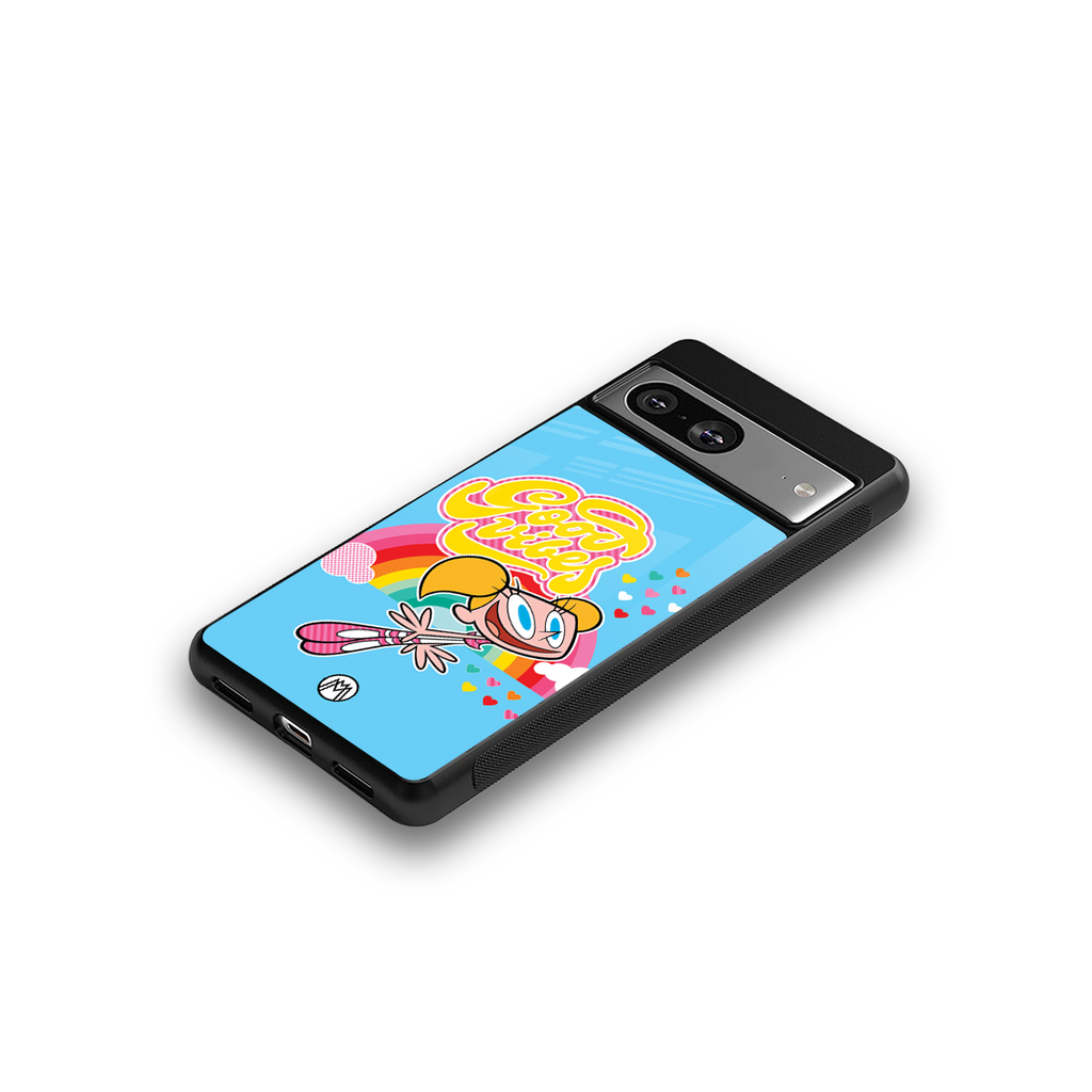 deedee good vibes back phone cover | glass case for Google Pixel 8
