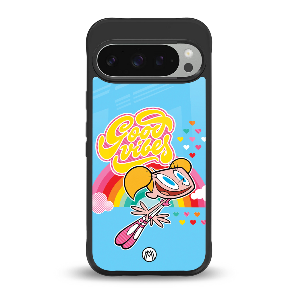 deedee good vibes back phone cover | glass case for google pixel 9 pro