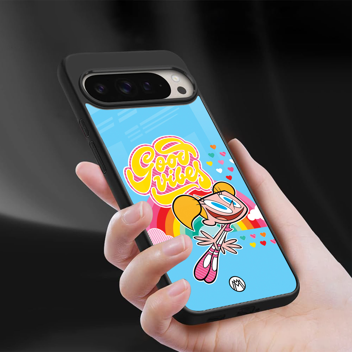 deedee good vibes back phone cover | glass case for google pixel 9 pro xl