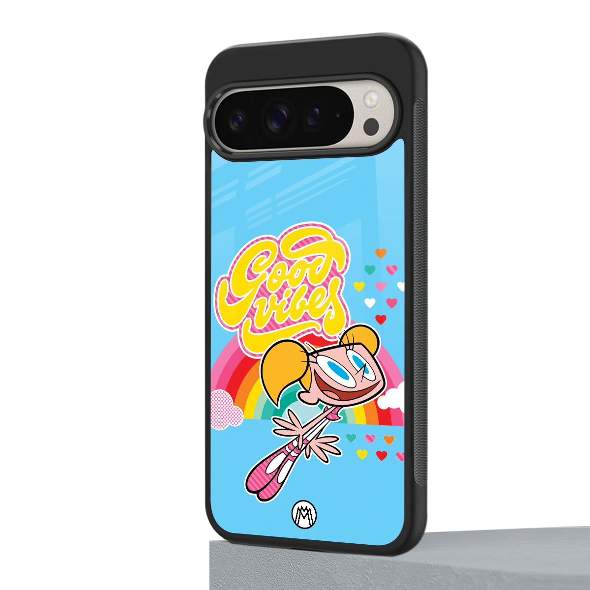 deedee good vibes back phone cover | glass case for google pixel 9 pro xl