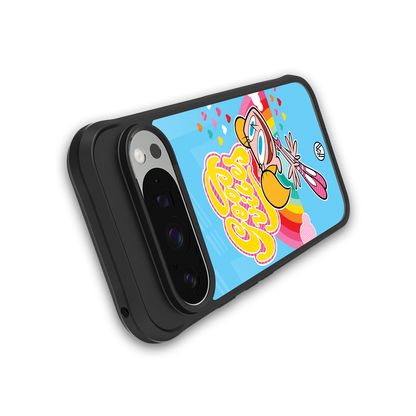 deedee good vibes back phone cover | glass case for google pixel 9 pro xl