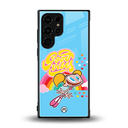 deedee good vibes back phone cover | glass case for samsung galaxy s24 ultra