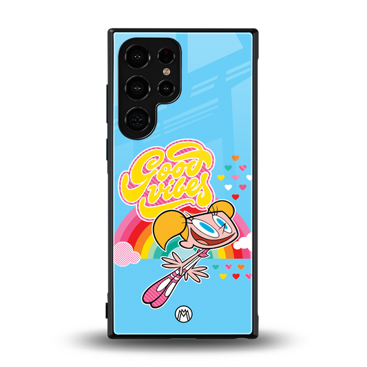 deedee good vibes back phone cover | glass case for samsung galaxy s24 ultra