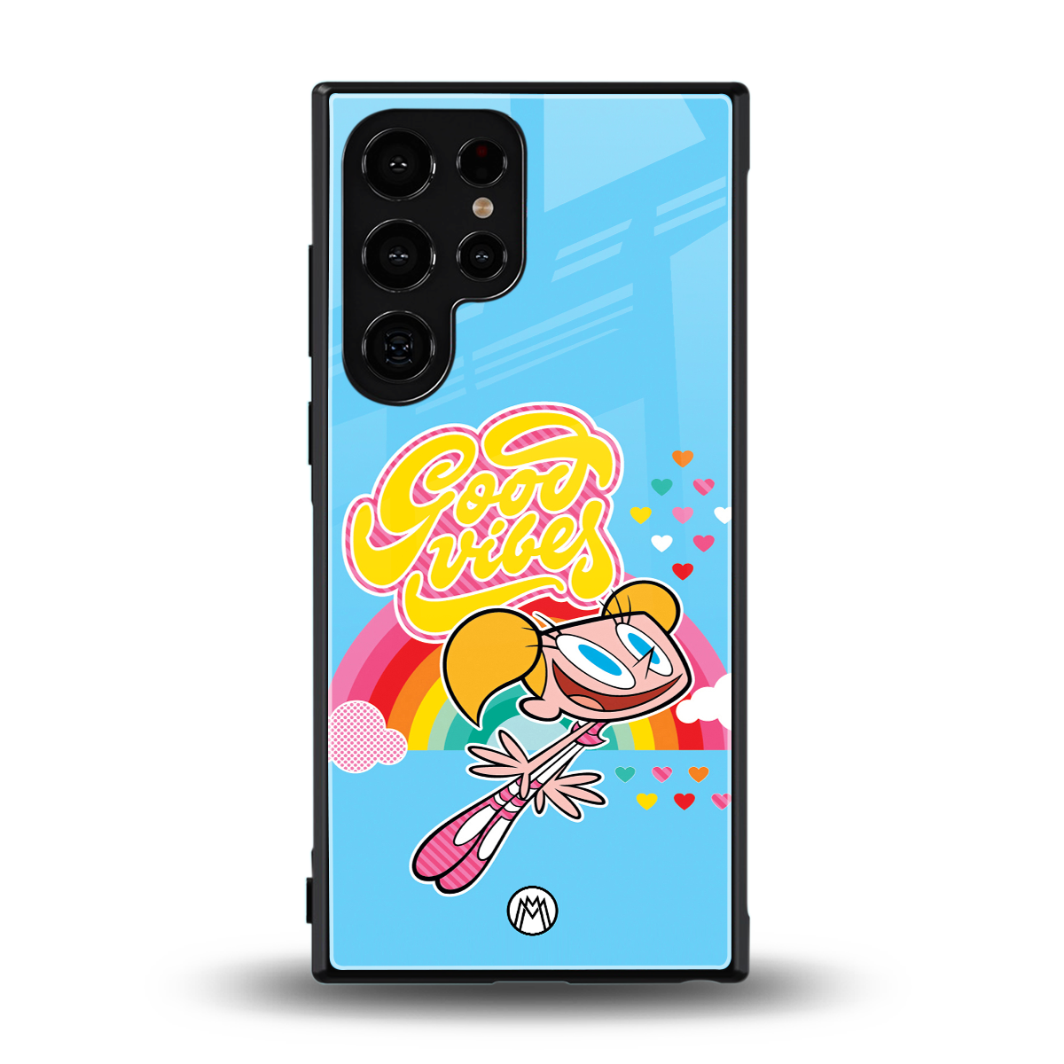 deedee good vibes back phone cover | glass case for samsung galaxy s23 ultra