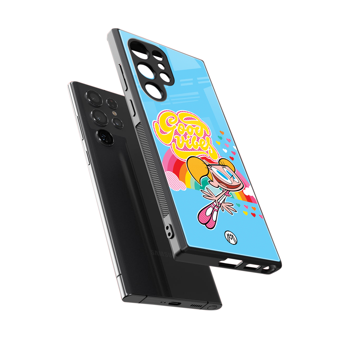 deedee good vibes back phone cover | glass case for samsung galaxy s23 ultra