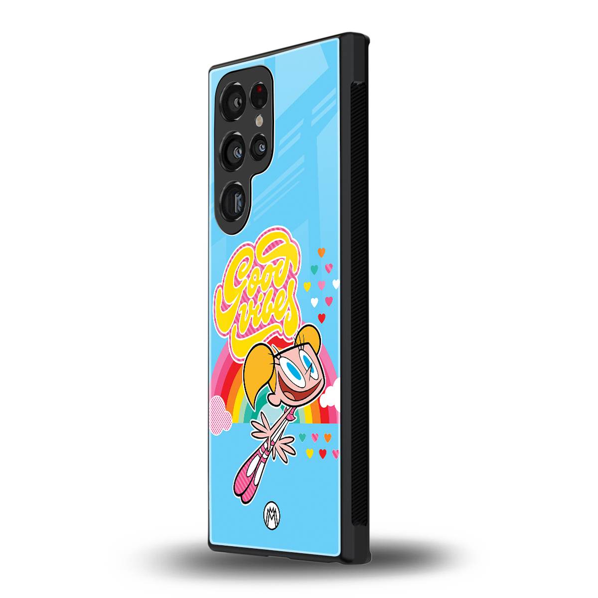 deedee good vibes back phone cover | glass case for samsung galaxy s23 ultra