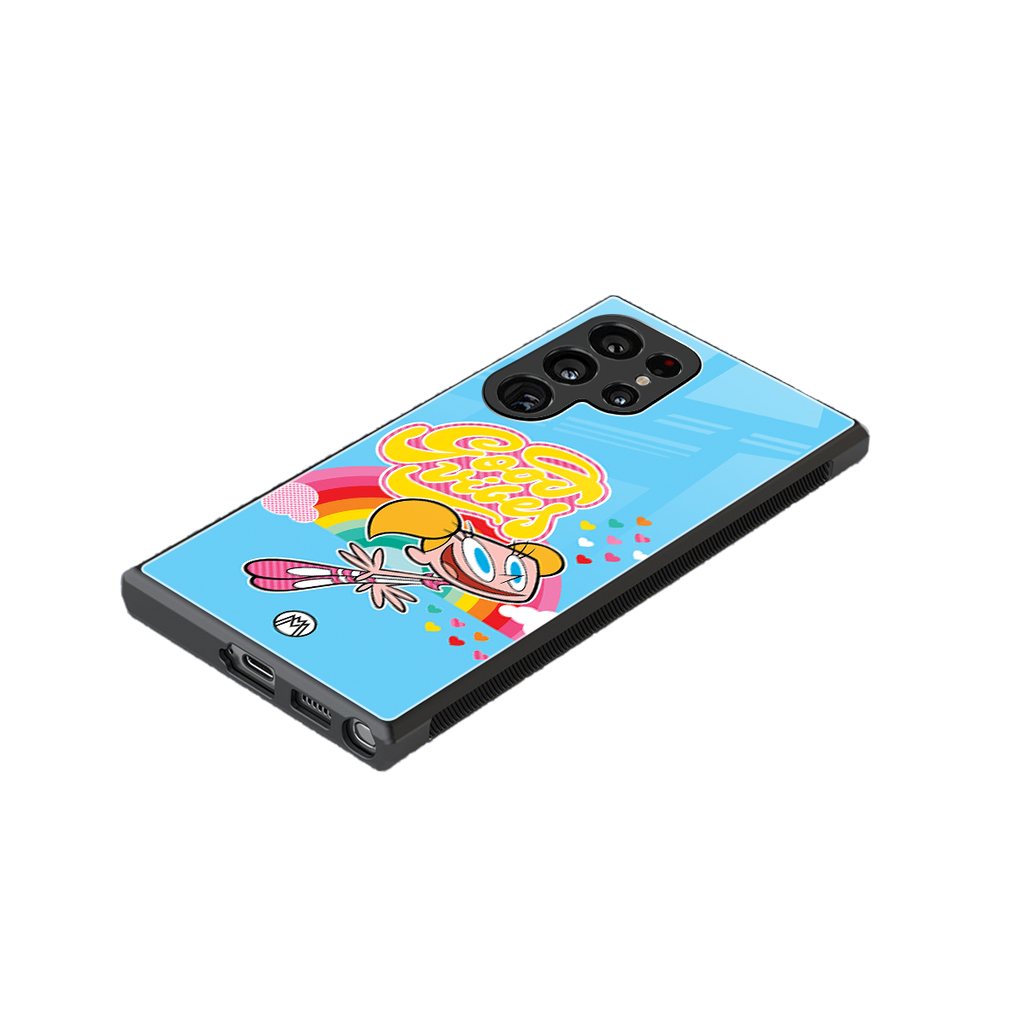 deedee good vibes back phone cover | glass case for samsung galaxy s23 ultra