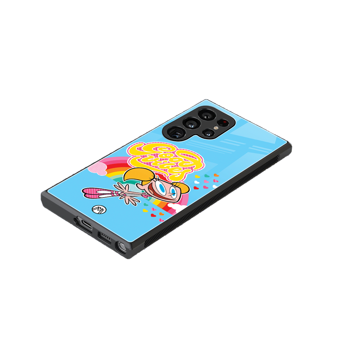 deedee good vibes back phone cover | glass case for samsung galaxy s23 ultra