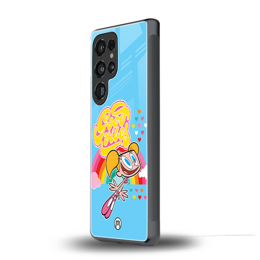 deedee good vibes back phone cover | glass case for samsung galaxy s25 ultra