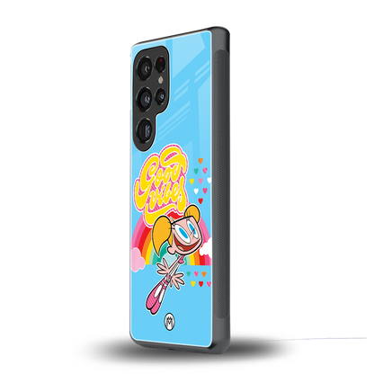 deedee good vibes back phone cover | glass case for samsung galaxy s25 ultra