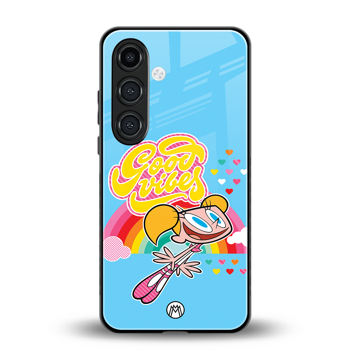 deedee good vibes back phone cover | glass case for samsung galaxy s24 fe