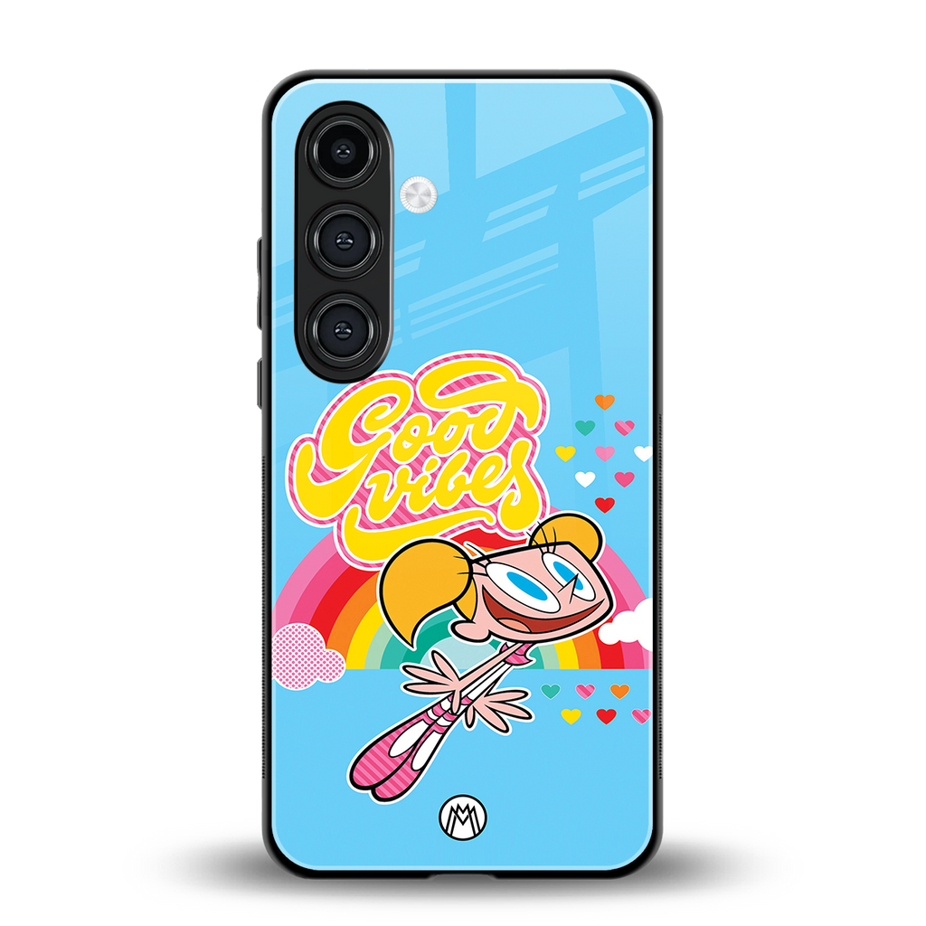 deedee good vibes back phone cover | glass case for samsung galaxy s23