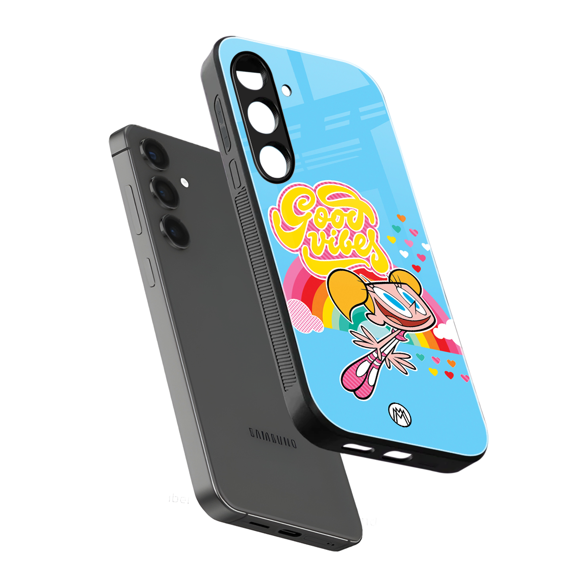 deedee good vibes back phone cover | glass case for samsung galaxy s23 plus