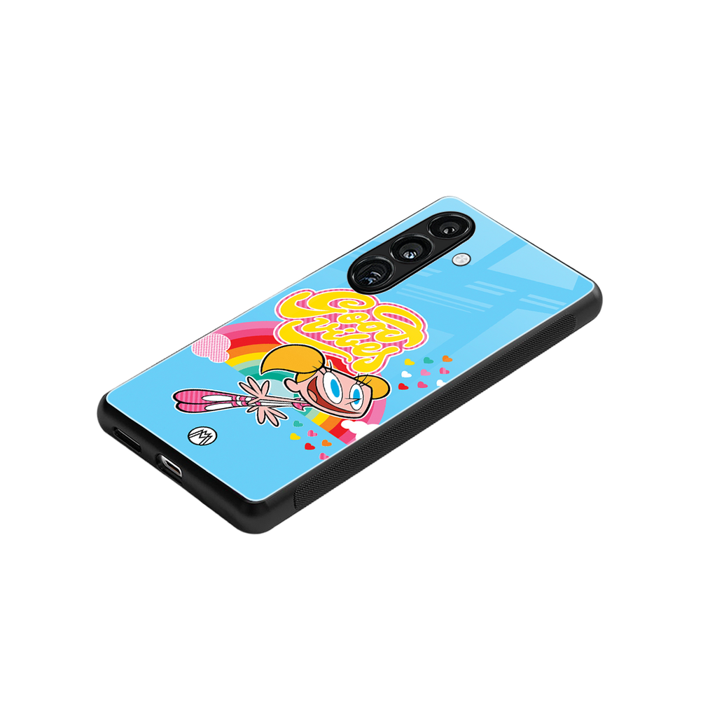 deedee good vibes back phone cover | glass case for samsung galaxy s23