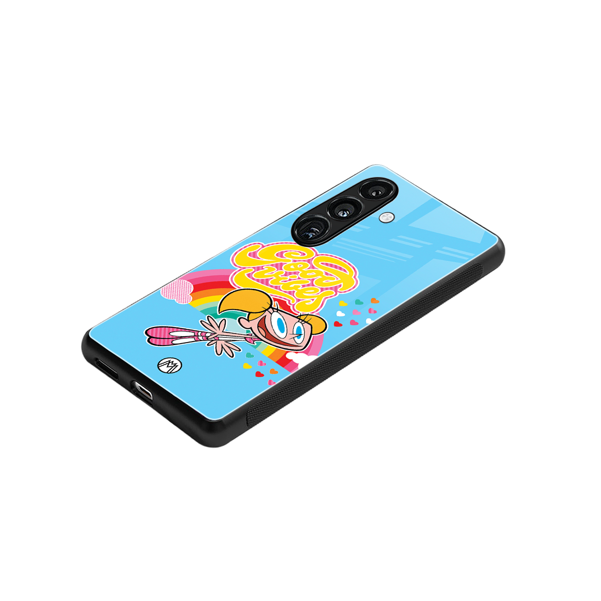 deedee good vibes back phone cover | glass case for samsung galaxy s24 fe