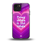delulu is the solulu back phone cover | glass case for iphone 13 mini