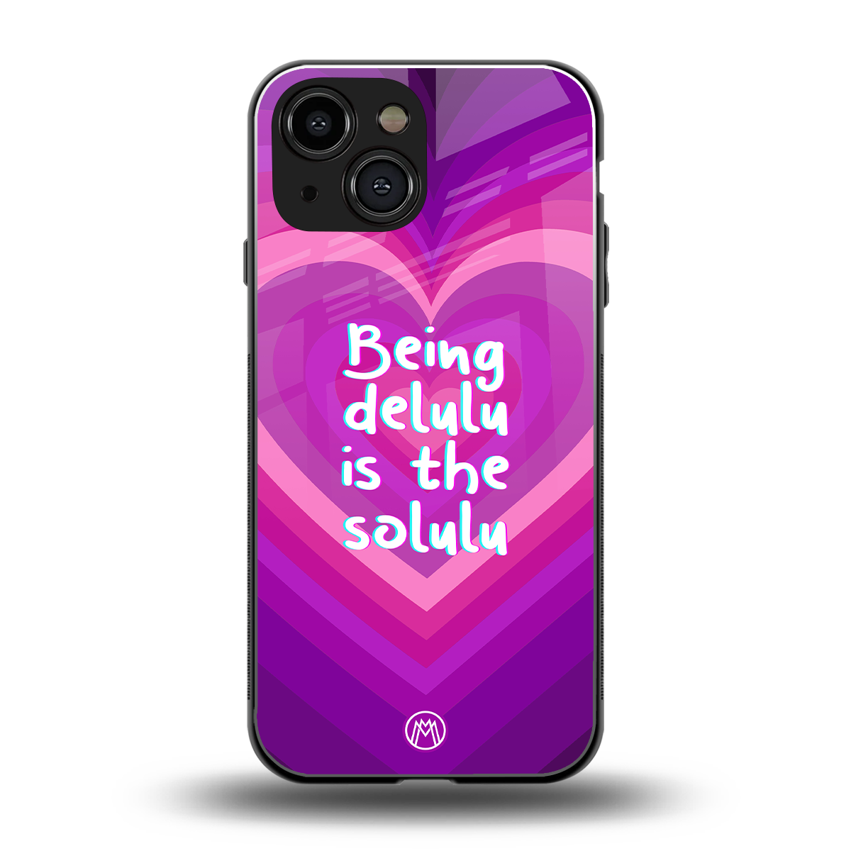 delulu is the solulu back phone cover | glass case for iphone 13 mini