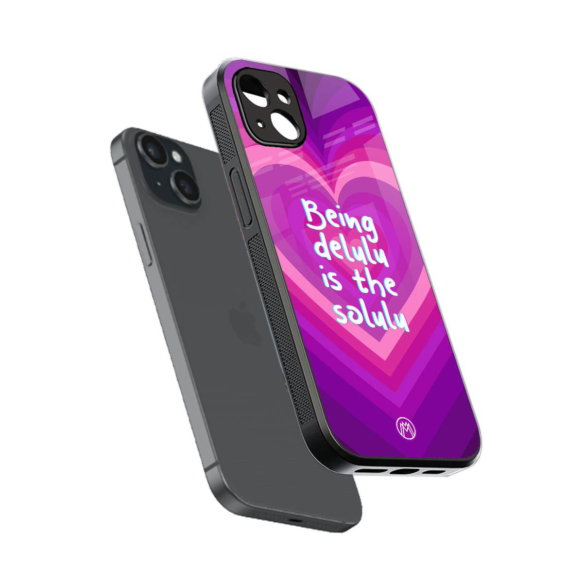 delulu is the solulu back phone cover | glass case for iphone 15 plus
