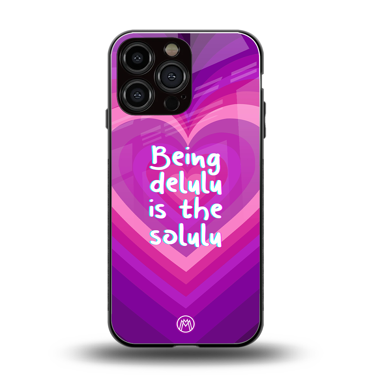 delulu is the solulu back phone cover | glass case for iphone 15 pro max