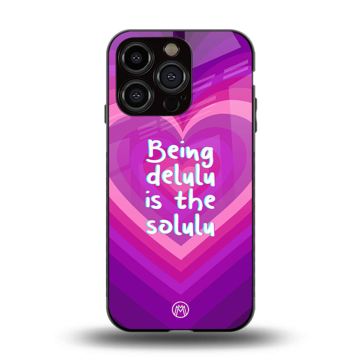 delulu is the solulu back phone cover | glass case for iphone 15 pro