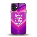 delulu is the solulu back phone cover | glass case for iphone 16 plus