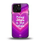 delulu is the solulu back phone cover | glass case for iphone 16 pro max