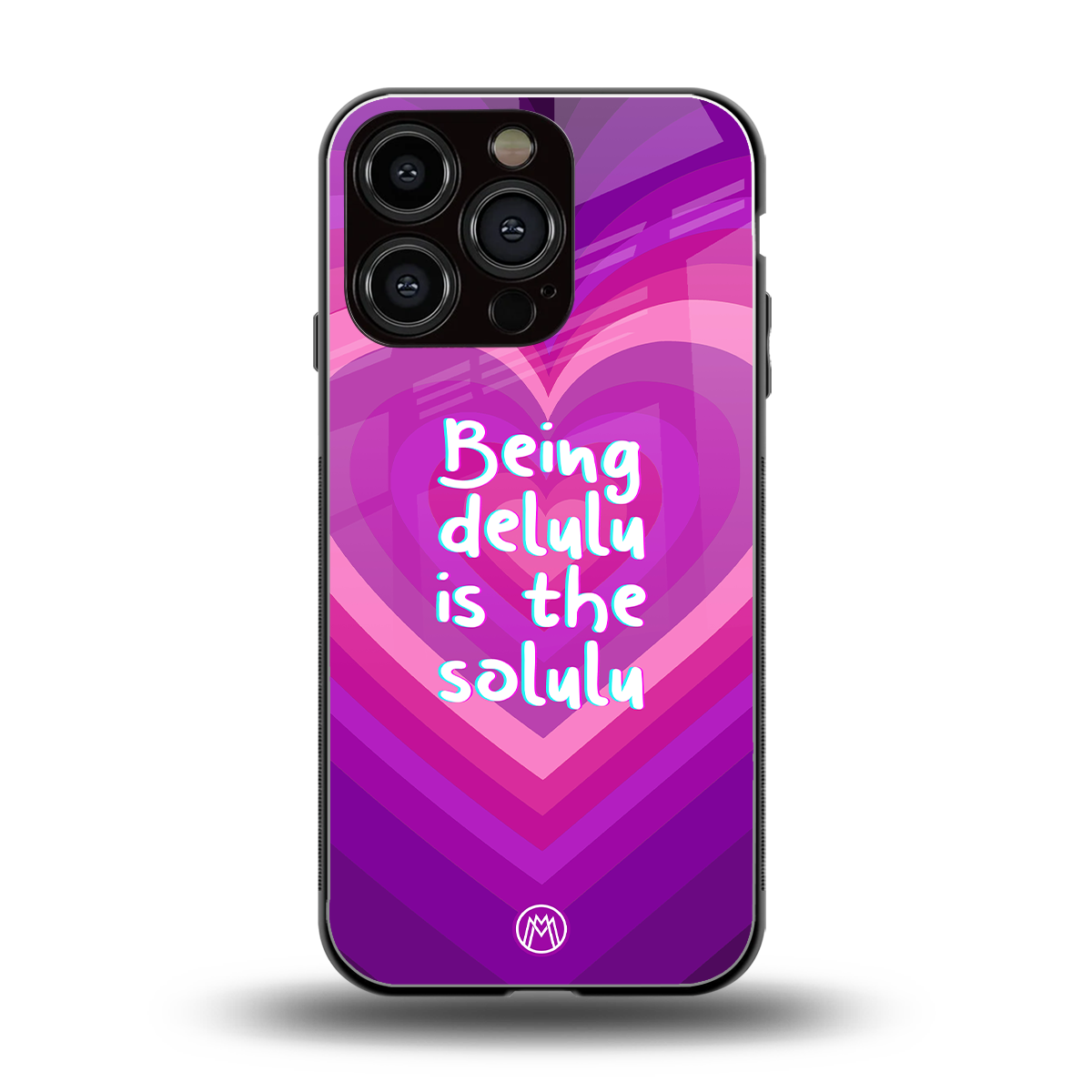 delulu is the solulu back phone cover | glass case for iphone 16 pro