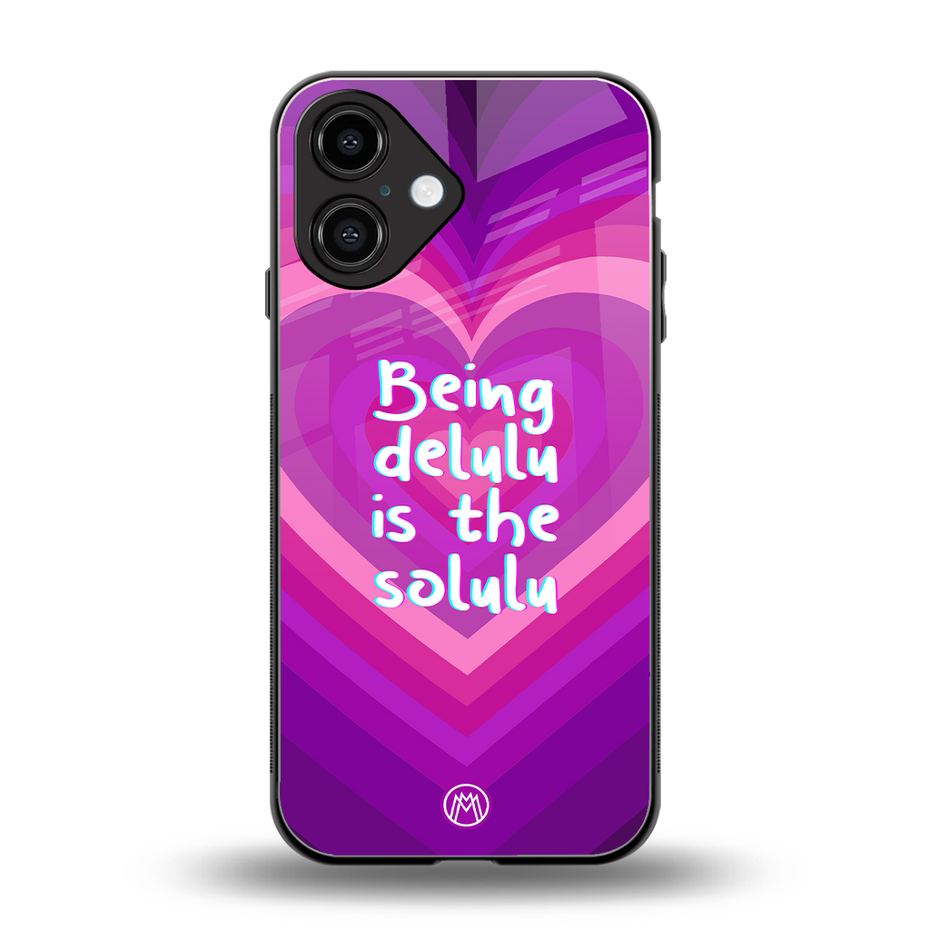 delulu is the solulu back phone cover | glass case for iphone 16