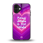 delulu is the solulu back phone cover | glass case for iphone 16