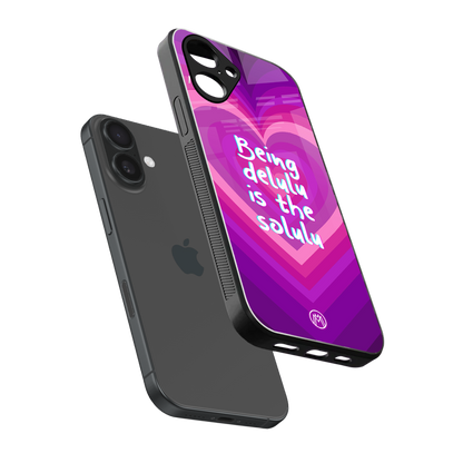 delulu is the solulu back phone cover | glass case for iphone 16