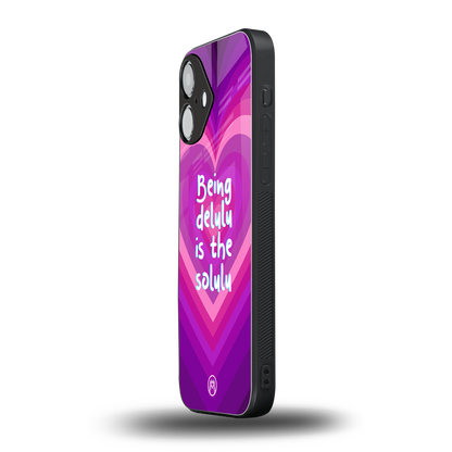 delulu is the solulu back phone cover | glass case for iphone 16