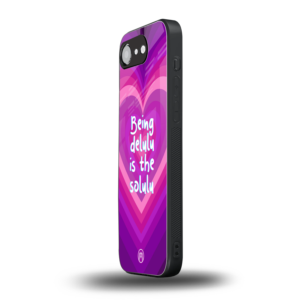 delulu is the solulu back phone cover | glass case for iphone 16e