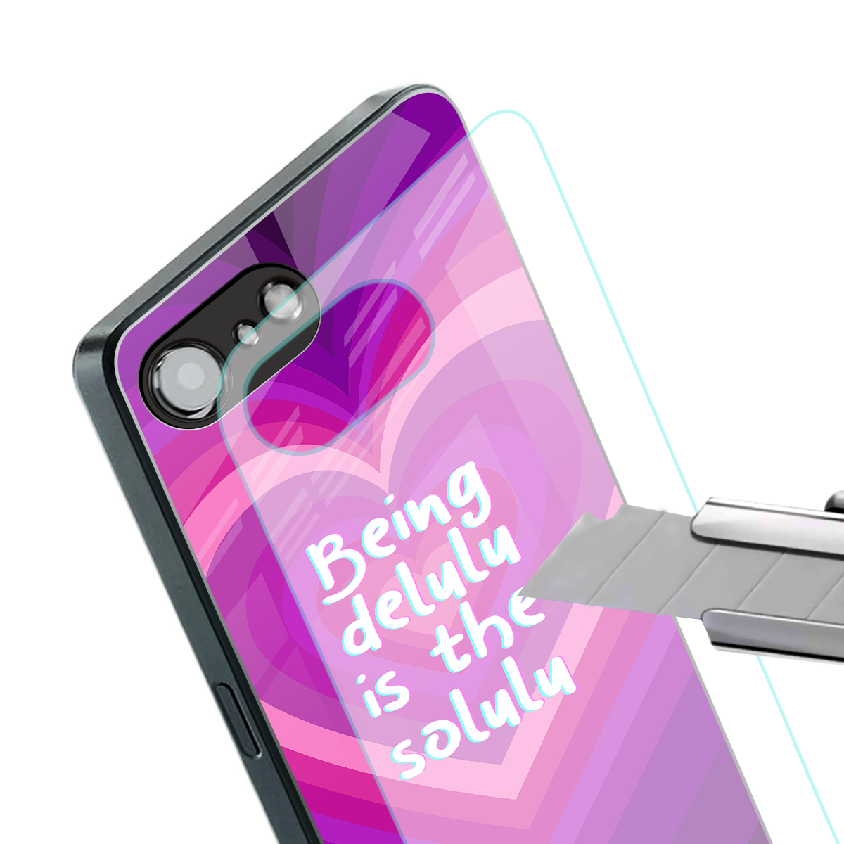 delulu is the solulu back phone cover | glass case for iphone 16e