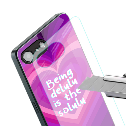 delulu is the solulu back phone cover | glass case for iphone 16e