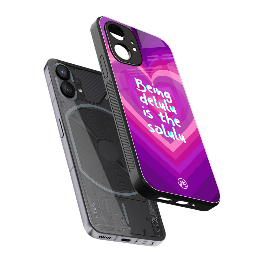 delulu is the solulu back phone cover | glass case for nothing phone 1