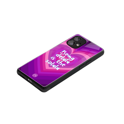 delulu is the solulu back phone cover | glass case for nothing phone 1