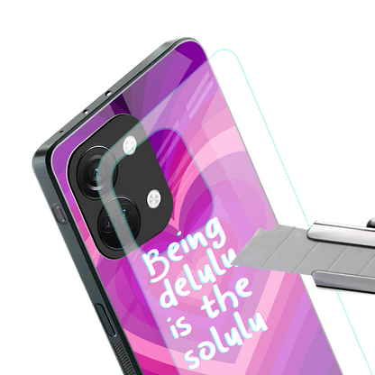 delulu is the solulu back phone cover | glass case for oneplus nord 3
