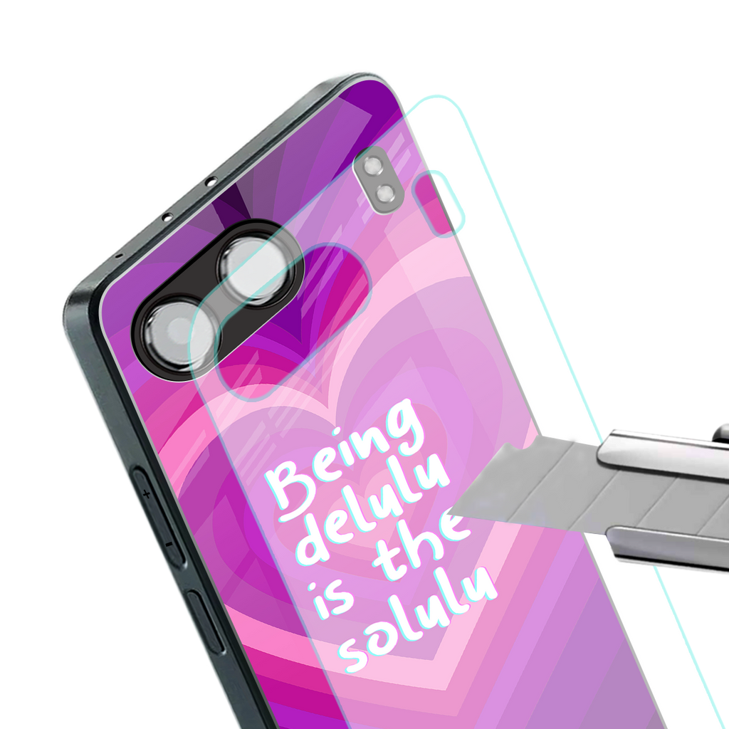 delulu is the solulu back phone cover | glass case for oneplus nord 4