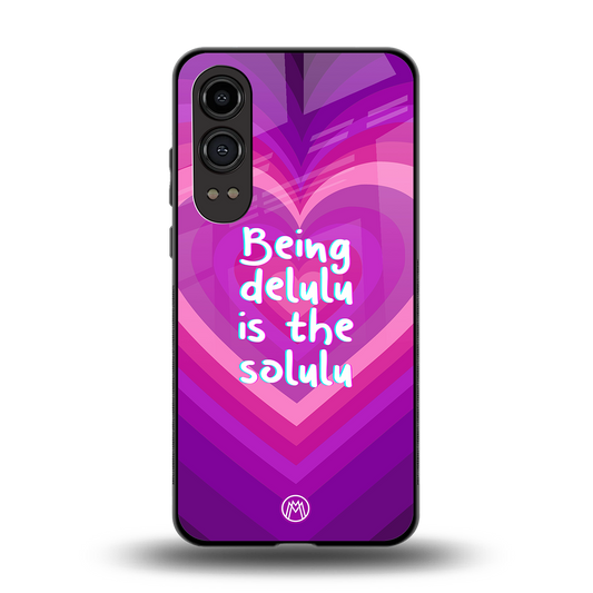 delulu is the solulu back phone cover | glass case for oneplus nord ce 4 lite