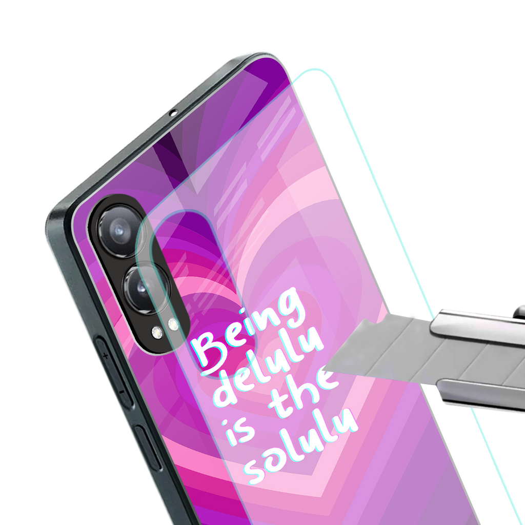delulu is the solulu back phone cover | glass case for oneplus nord ce 4 lite