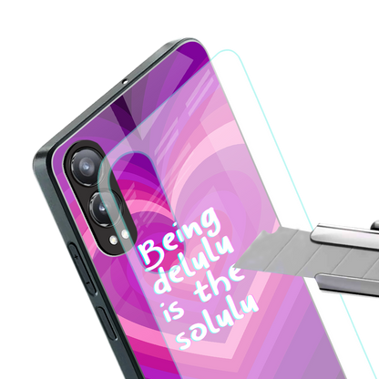 delulu is the solulu back phone cover | glass case for oneplus nord ce 4 lite