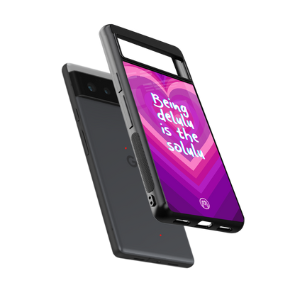 delulu is the solulu back phone cover | glass case for Google Pixel 6A