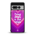 delulu is the solulu back phone cover | glass case for google pixel 7 pro