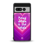delulu is the solulu back phone cover | glass case for google pixel 7 pro