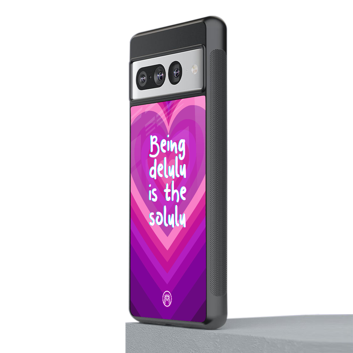delulu is the solulu back phone cover | glass case for google pixel 7 pro