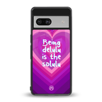 delulu is the solulu back phone cover | glass case for Google Pixel 7