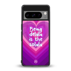 delulu is the solulu back phone cover | glass case for google pixel 8 pro