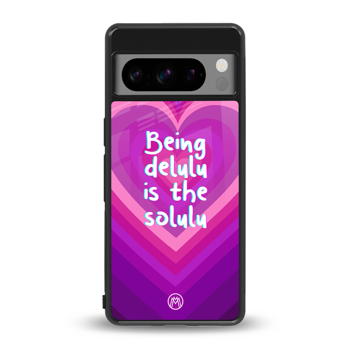 delulu is the solulu back phone cover | glass case for google pixel 8 pro