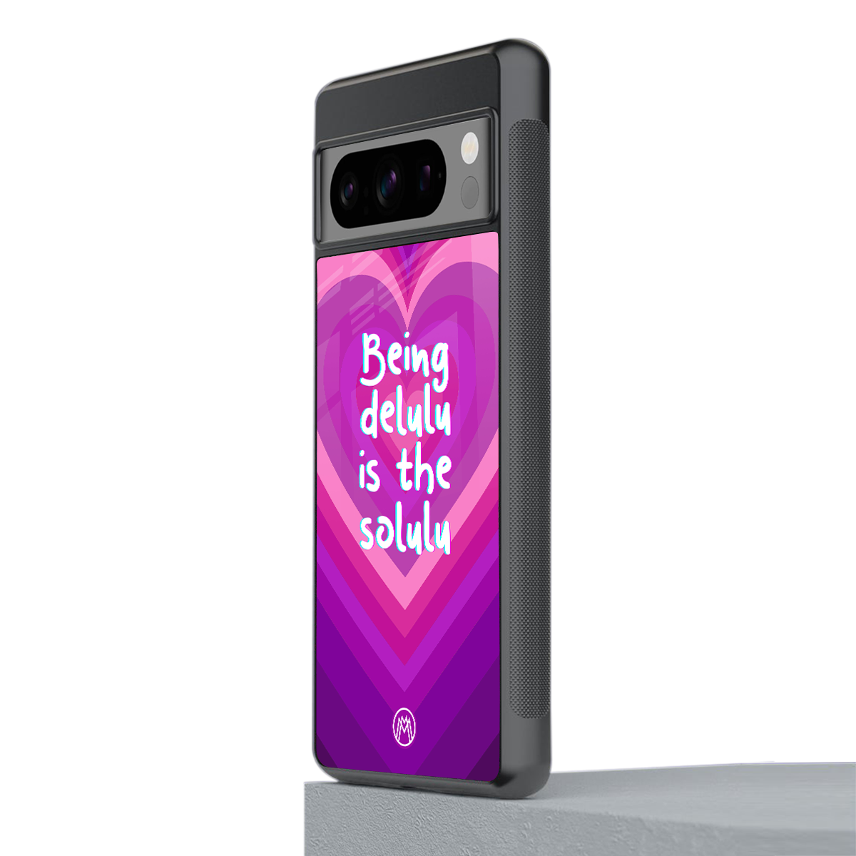 delulu is the solulu back phone cover | glass case for google pixel 8 pro