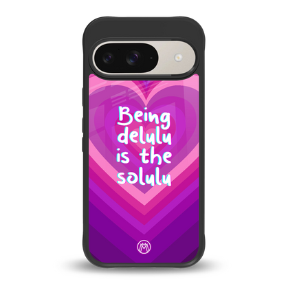 delulu is the solulu back phone cover | glass case for google pixel 9